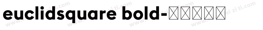 euclidsquare bold字体转换